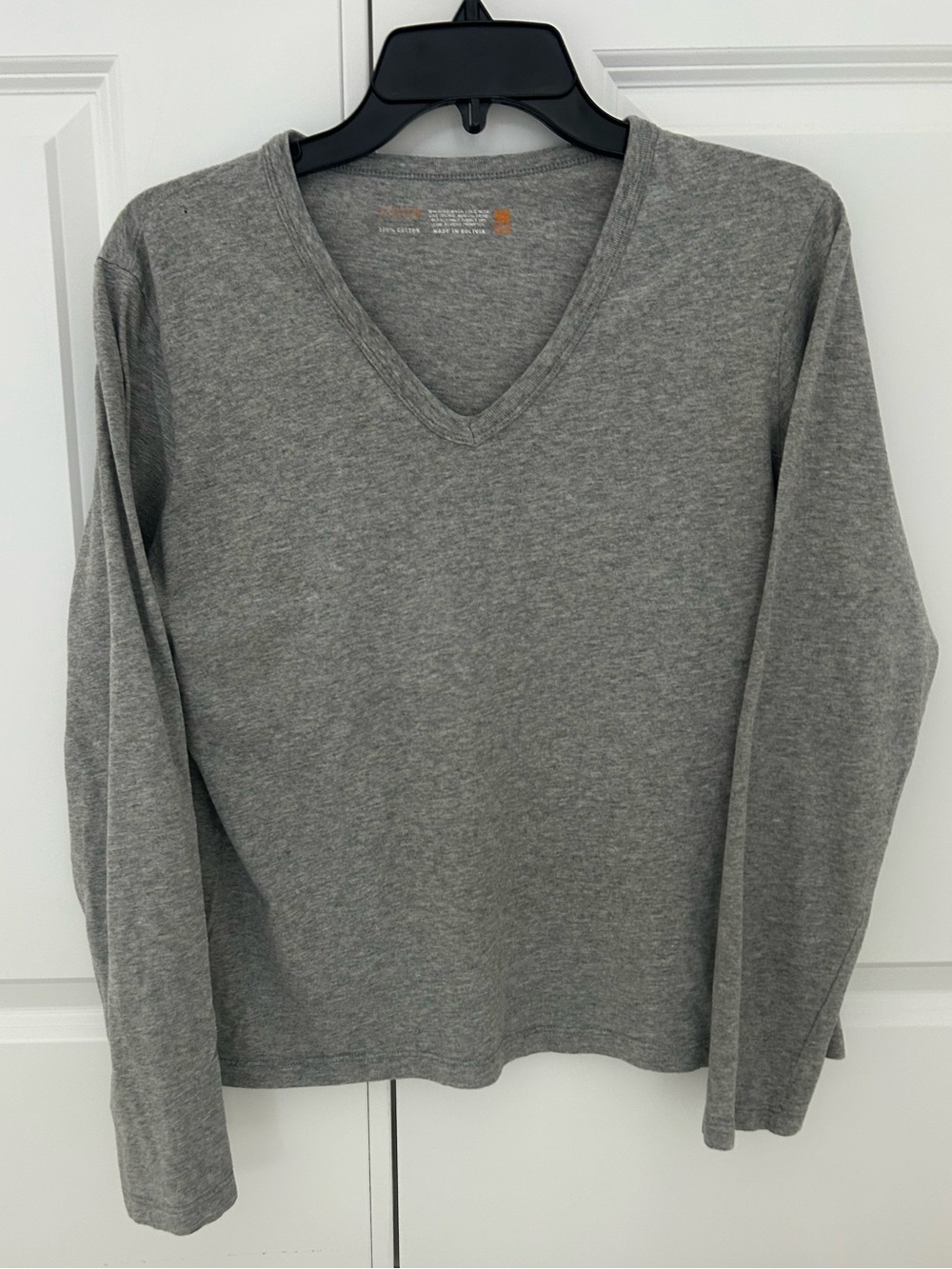 Women’s medium J-crew V-Neck gray Long Sleeve